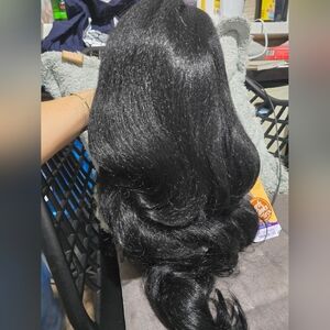New With Tags No Box/packaging Black Lace Front Long Wig